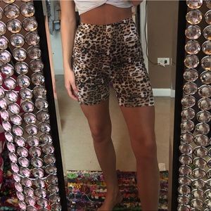 FOREVER 21 cheetah biker shorts